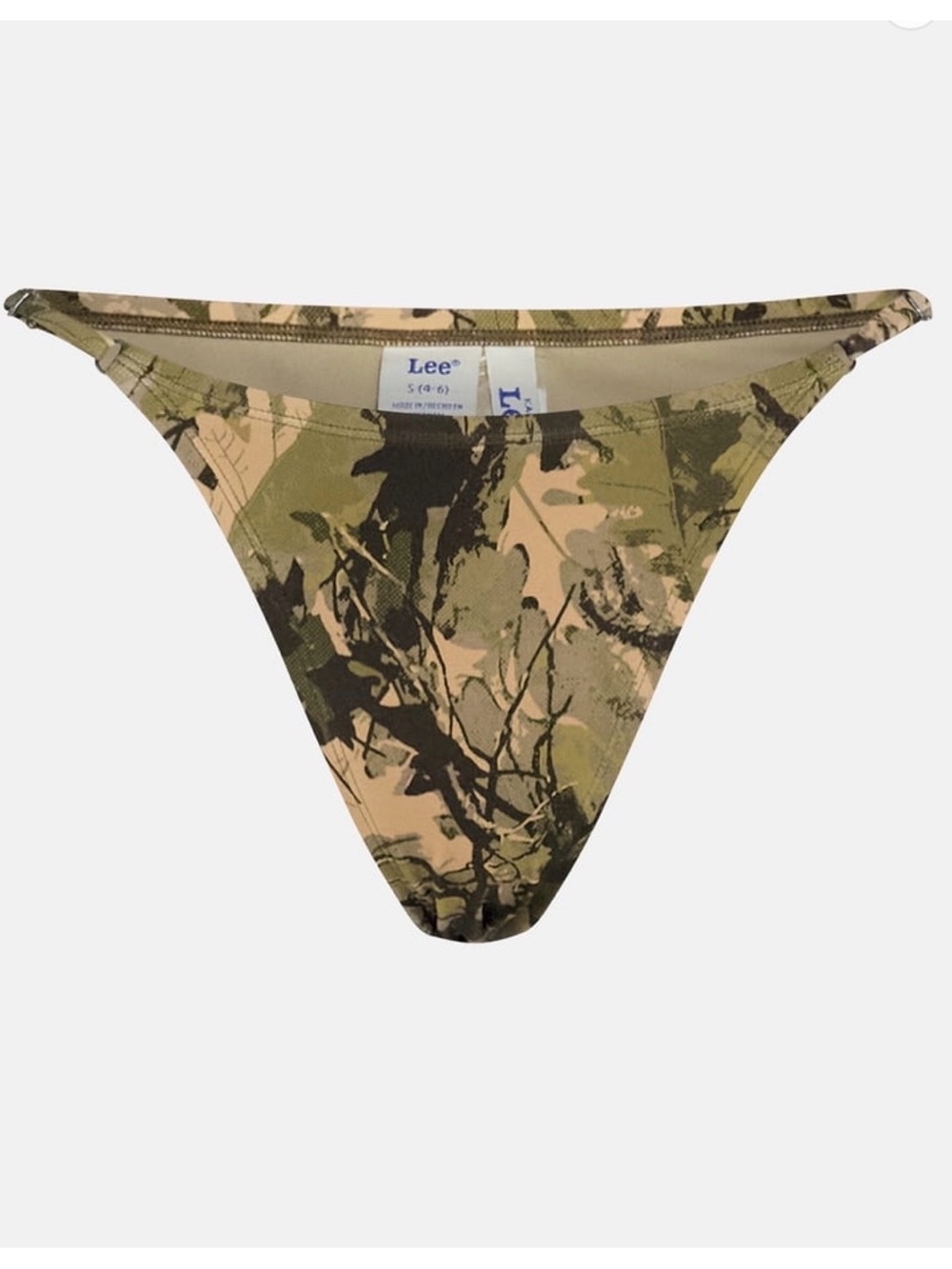 Kacey Lee Women's Plus Low Rise High Leg Cheeky Bikini Bottoms